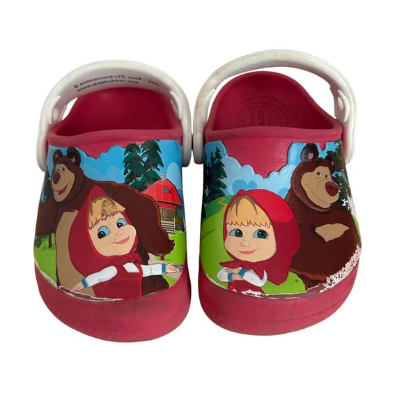 Masha and the Bear Crocs - Pink - Toddler size 6 - Picture 1 of 7